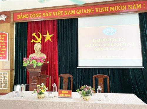 Đại hội chi bộ trường mầm non Bình Minh nhiệm kỳ 2022-2025.